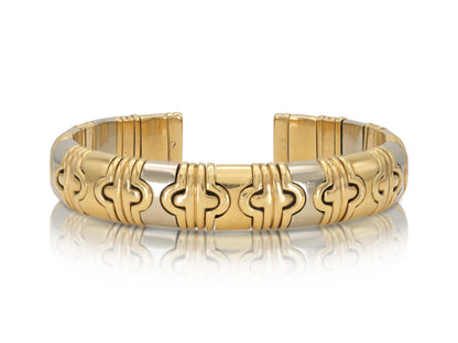 Vintage 1980s Two-Toned Parantesi Cuff Bracelet