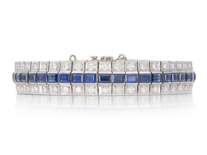 Diamond and Sapphire Bracelet