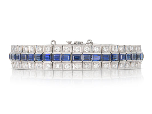Diamond and Sapphire Bracelet