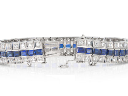 Diamond and Sapphire Bracelet