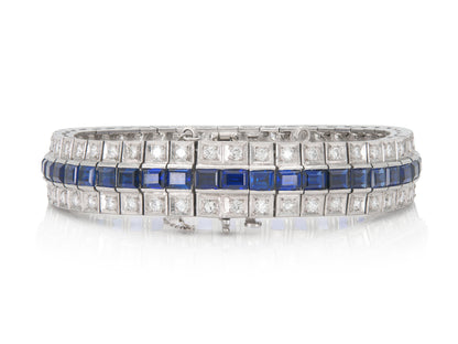 Diamond and Sapphire Bracelet