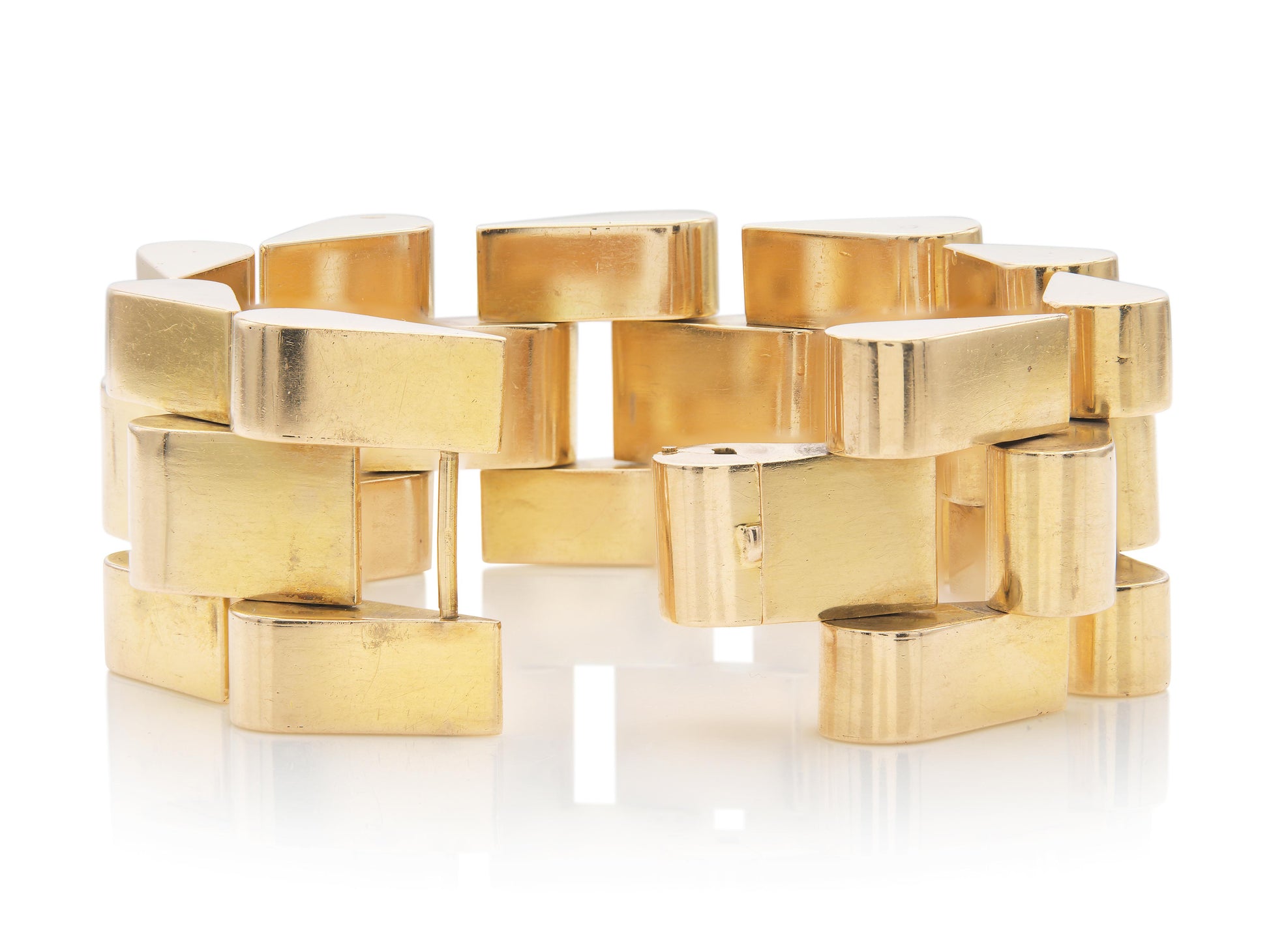 Vintage 1940s Retro Gold Links Bracelet