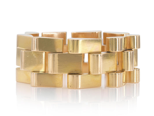 Vintage 1940s Retro Gold Links Bracelet