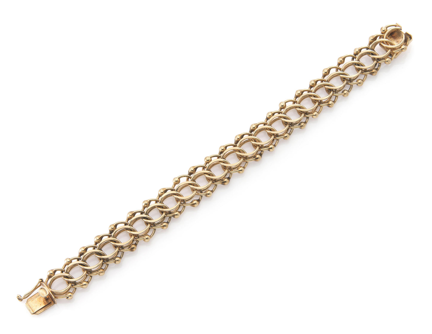 Vintage 1940s Retro Gold Link Bracelet