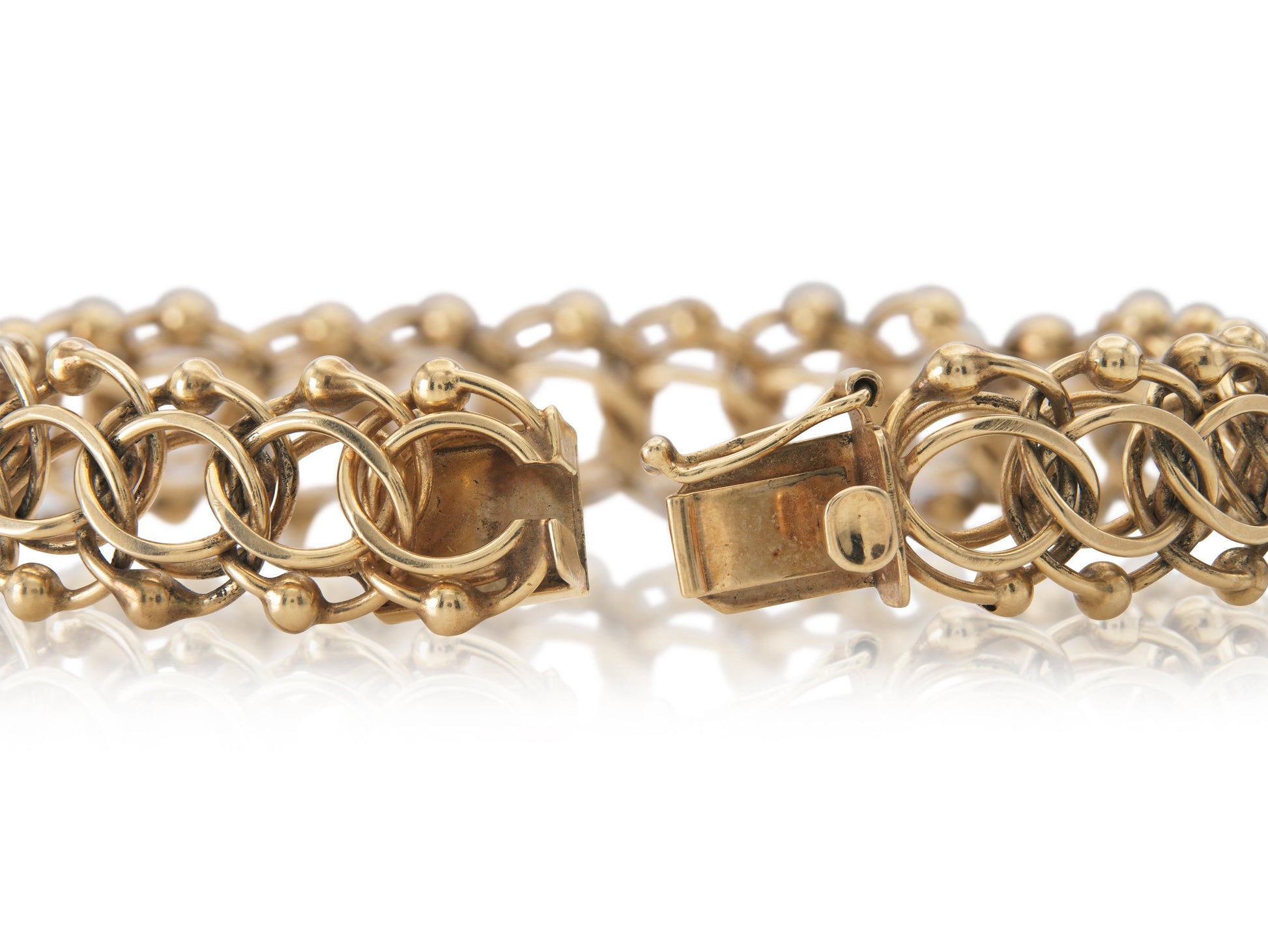 Vintage 1940s Retro Gold Link Bracelet