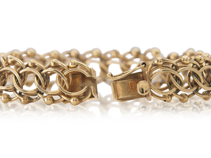 Vintage 1940s Retro Gold Link Bracelet