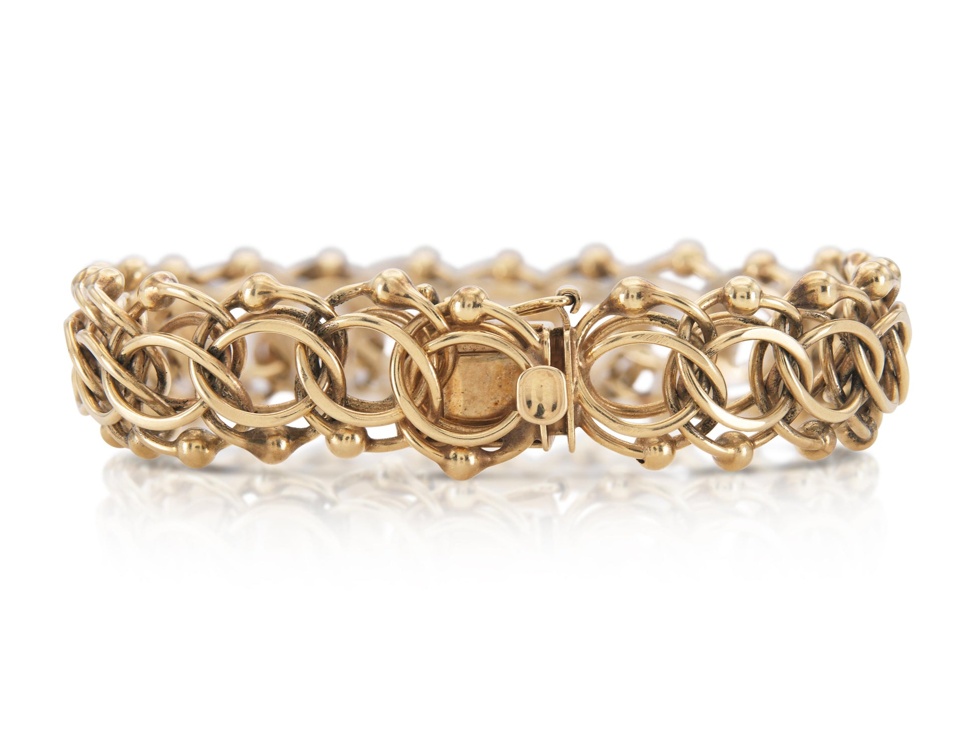 Vintage 1940s Retro Gold Link Bracelet
