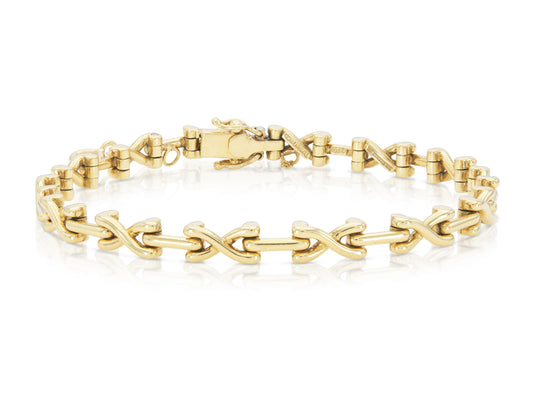Vintage 1970s Tiffany & Co. Schlumberger Gold X Bracelet