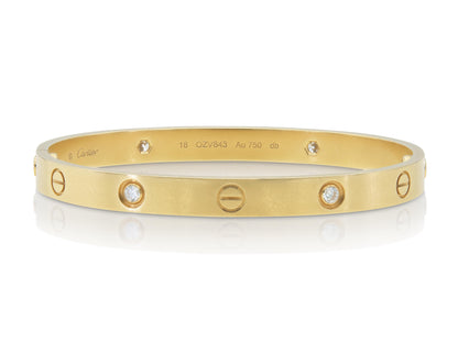 Cartier Love Bracelet with 4 Diamonds