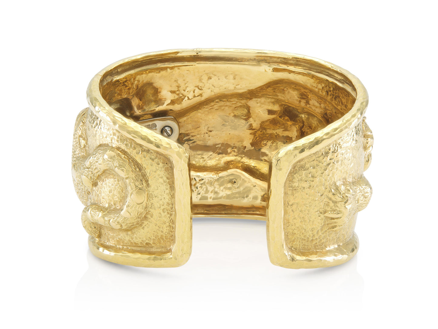David Webb Repousse Leopard Cuff Bracelet
