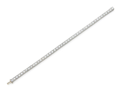 Antique Art Deco 1930s 8.00 Carat Diamond Line Bracelet