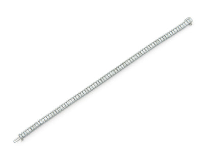 8.00 Carat Baguette Cut Diamond Line Bracelet