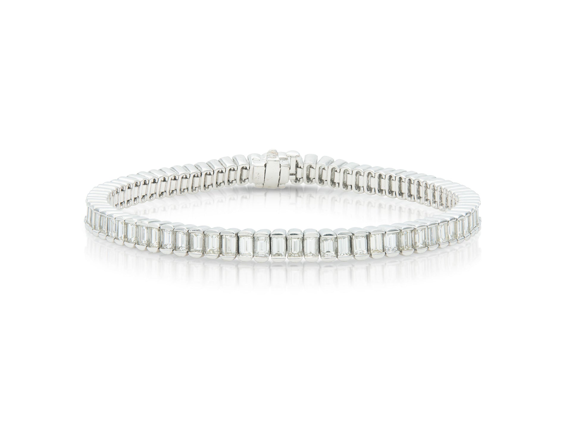 8.00 Carat Baguette Cut Diamond Line Bracelet