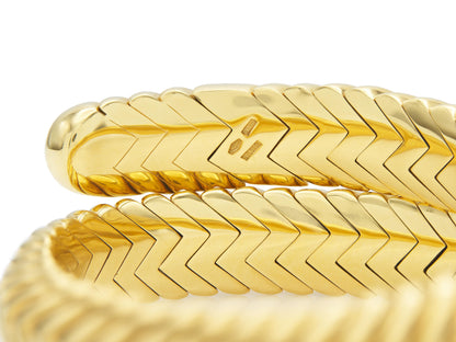 Vintage 1990s Bvlgari Spiga Wrap Bracelet