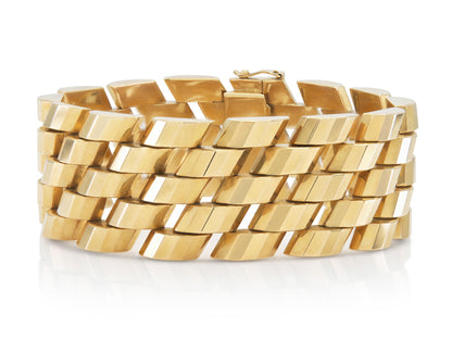 Vintage 1940s Retro Gold Bracelet