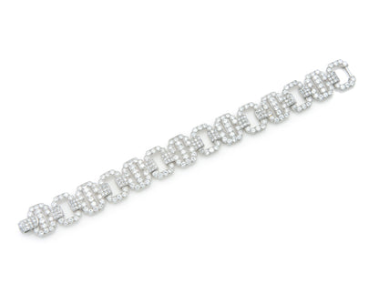 Antique Art Deco 1930s Cartier 17.90 Carat Diamond Link Bracelet