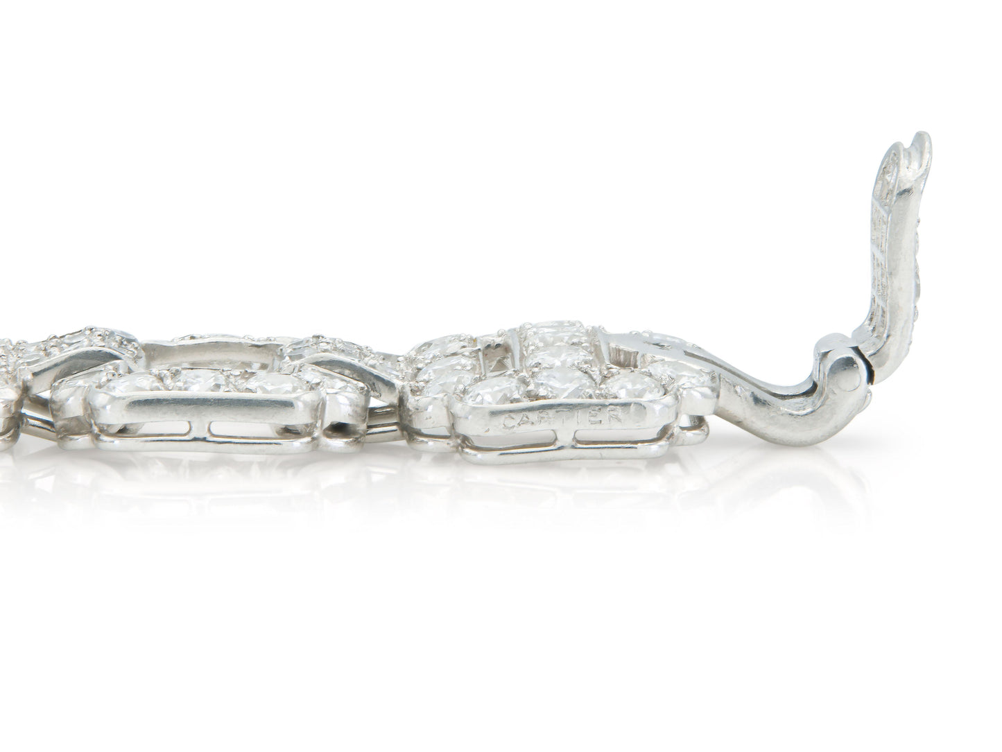 Antique Art Deco 1930s Cartier 17.90 Carat Diamond Link Bracelet