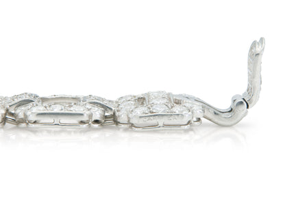 Antique Art Deco 1930s Cartier 17.90 Carat Diamond Link Bracelet