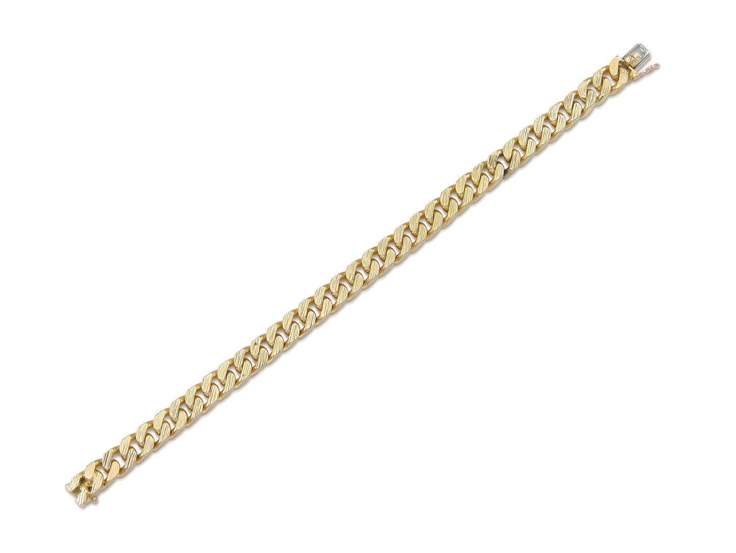 Vintage 1980s Cartier Georges L'Enfant Double Sided Gold Cuban Link Bracelet