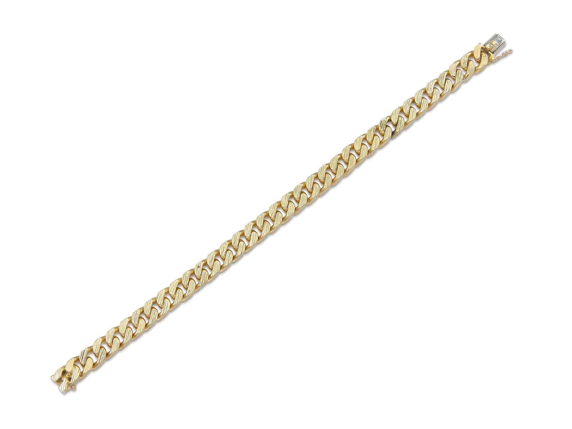 Vintage 1980s Cartier Georges L'Enfant Double Sided Gold Cuban Link Bracelet