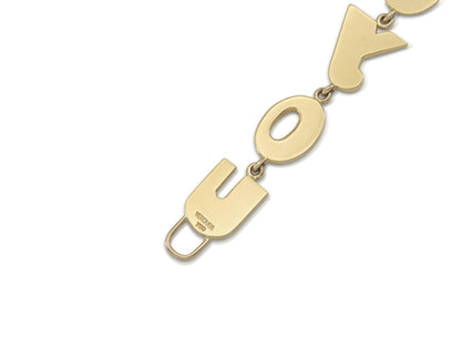 Verdura "I Love You" Bracelet
