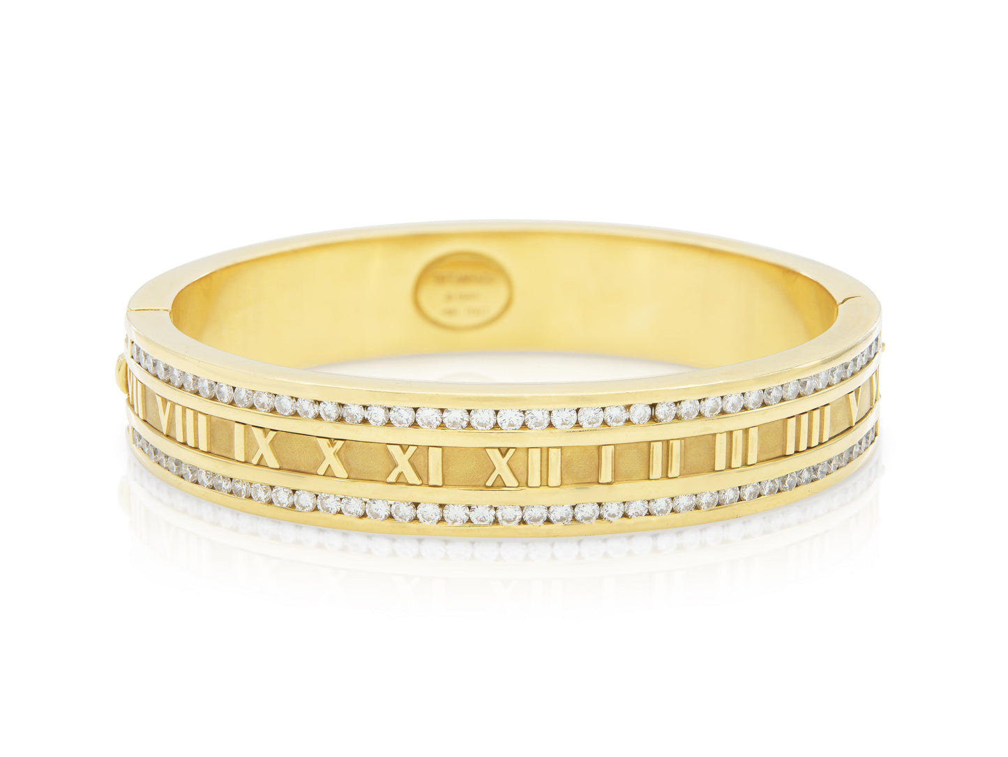 Vinatge 1990s Tiffany & Co. Atlas Roman Numeric Bracelet with Diamonds