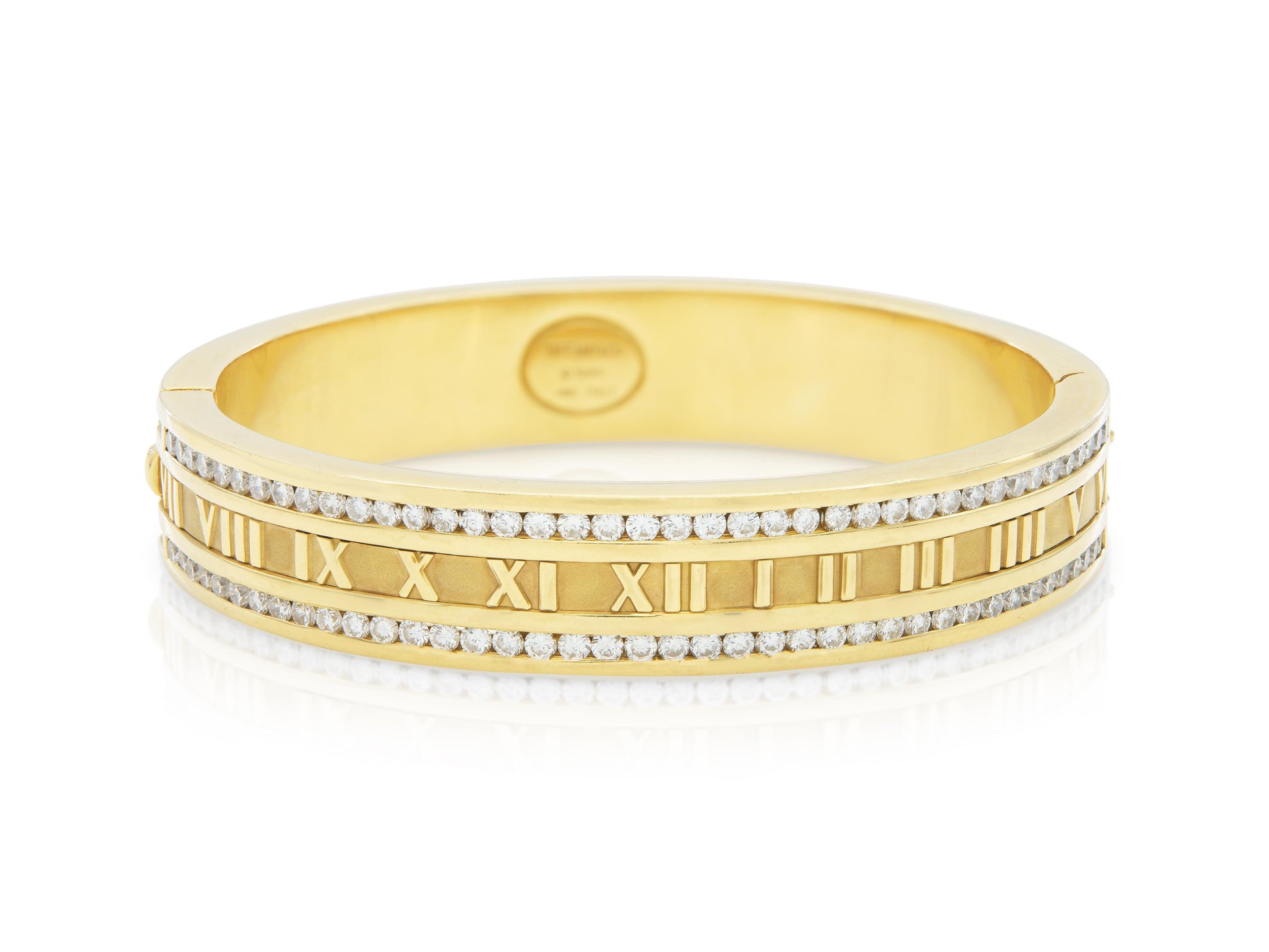 Vinatge 1990s Tiffany & Co. Atlas Roman Numeric Bracelet with Diamonds
