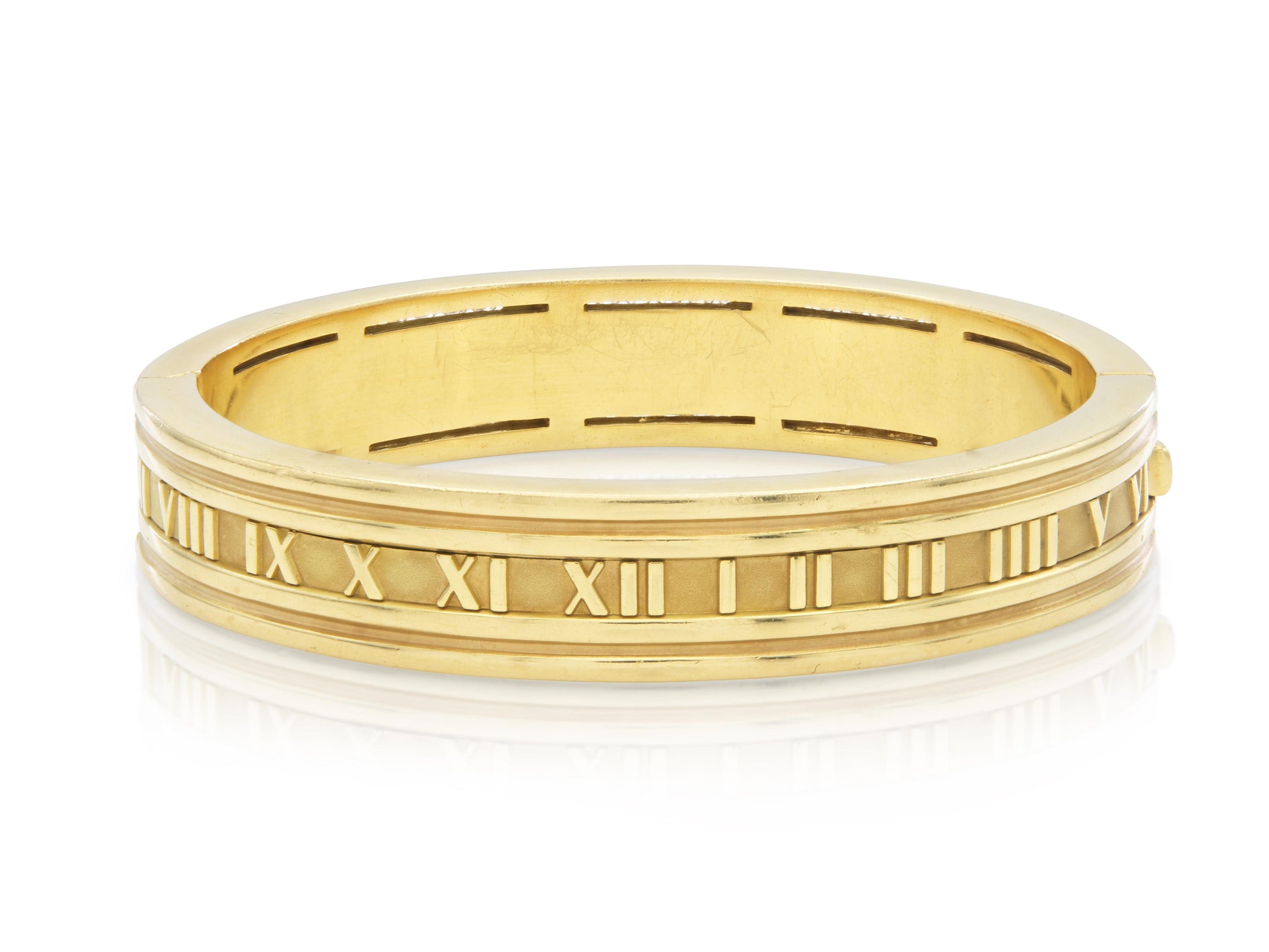 Vinatge 1990s Tiffany & Co. Atlas Roman Numeric Bracelet with Diamonds