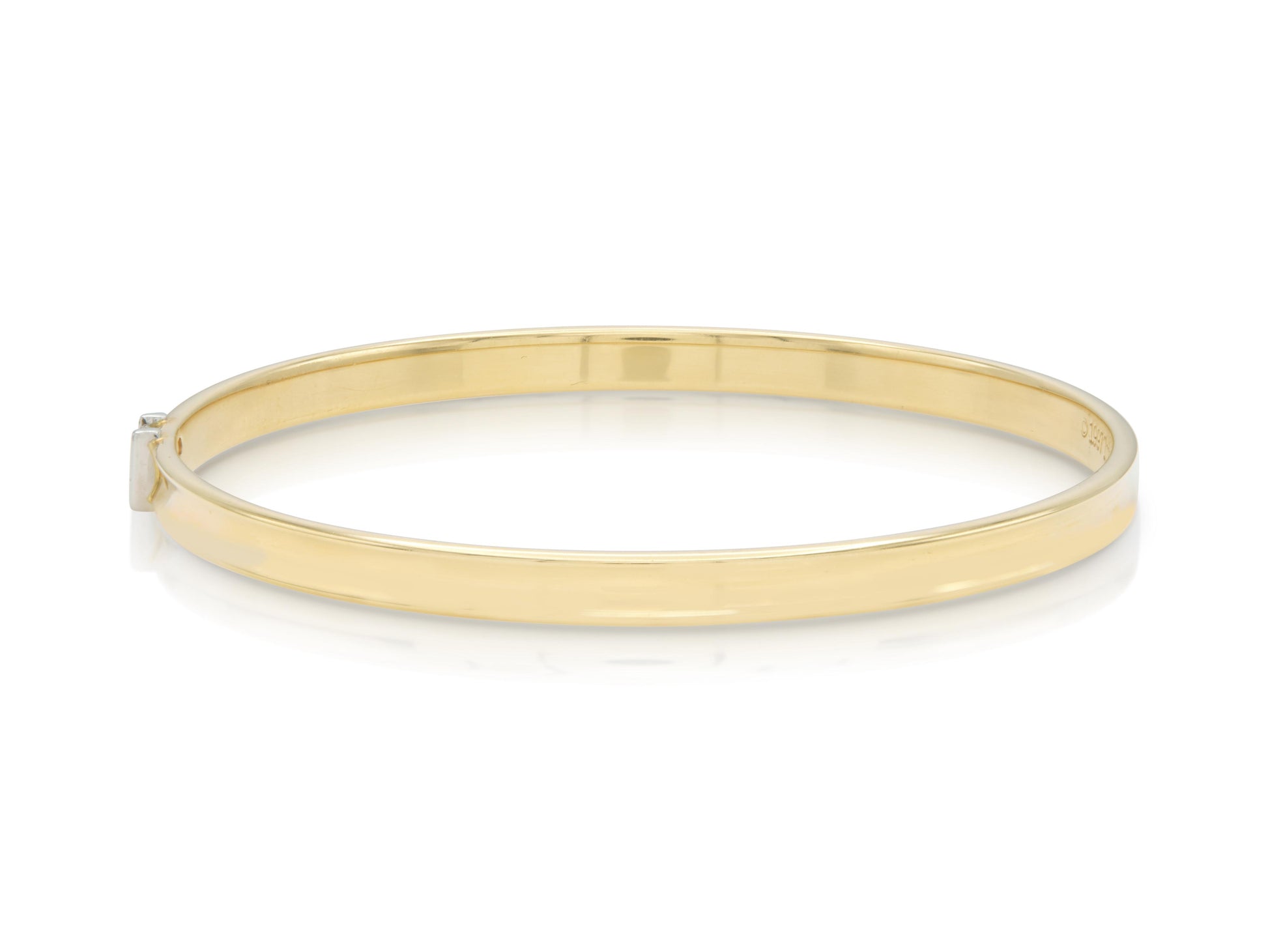 Vintage 1990s Tiffany & Co. Gold Bangle Bracelet with Diamonds