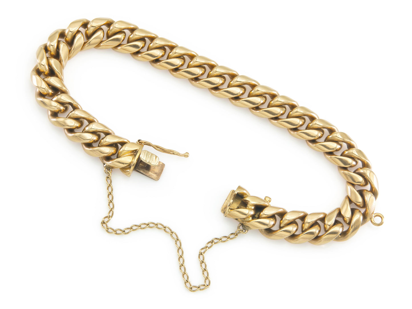 Vintage 1980s Gold Cuban Link Bracelet