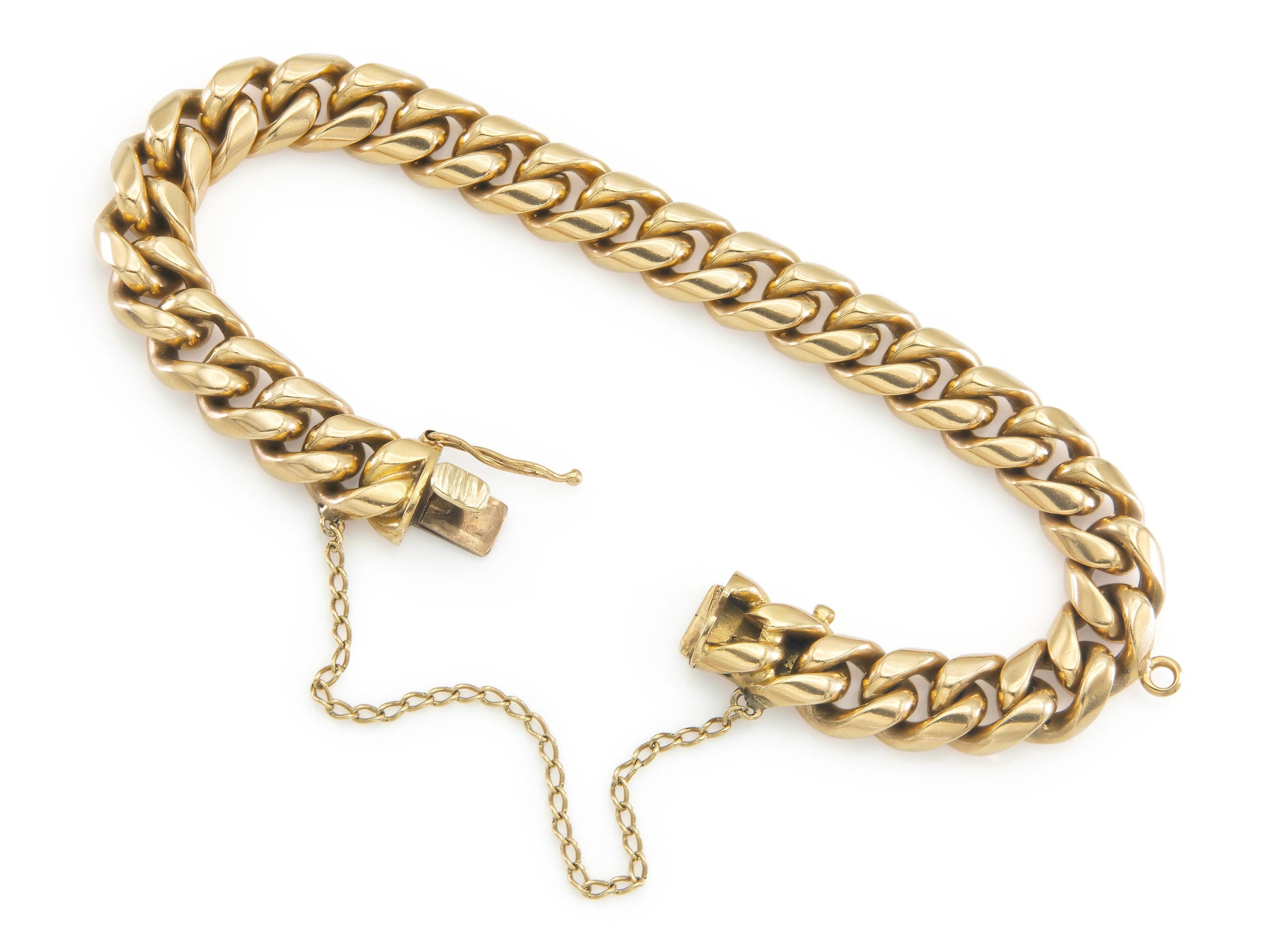 Vintage 1980s Gold Cuban Link Bracelet