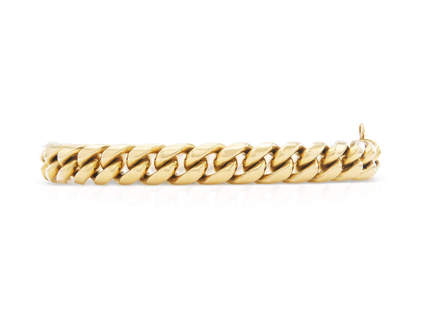 Vintage 1980s Gold Cuban Link Bracelet