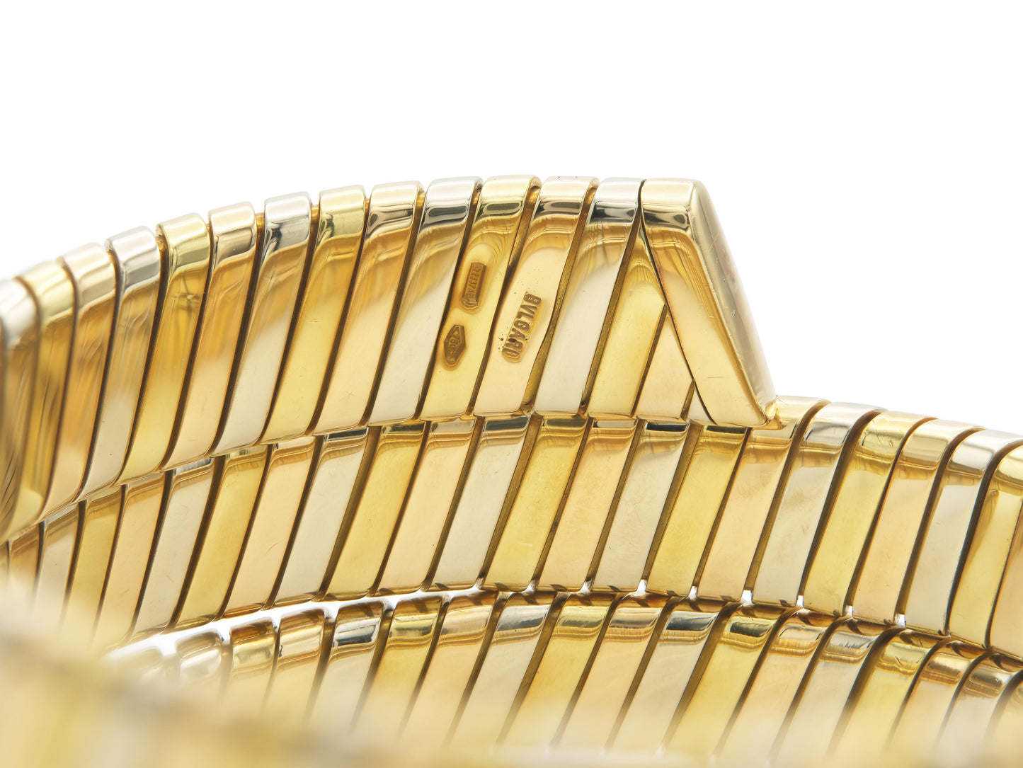 Vintage Bvlgari Tri-Tone Tubogas Wrap Bracelet