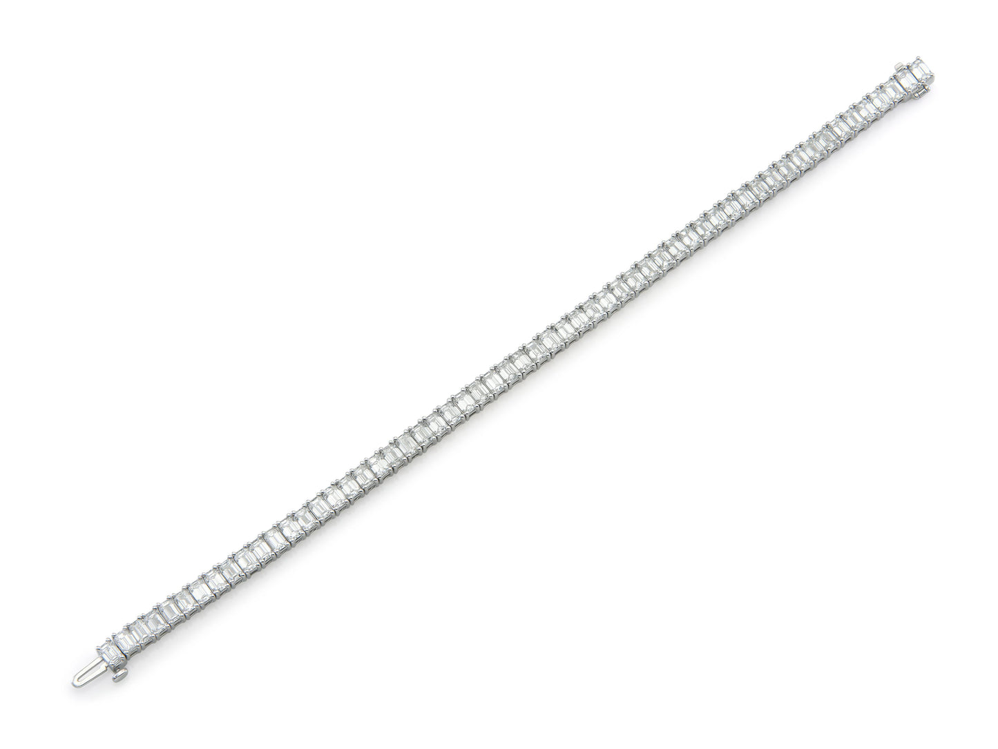11.78 Carat Emerald Cut Diamond Tennis Bracelet