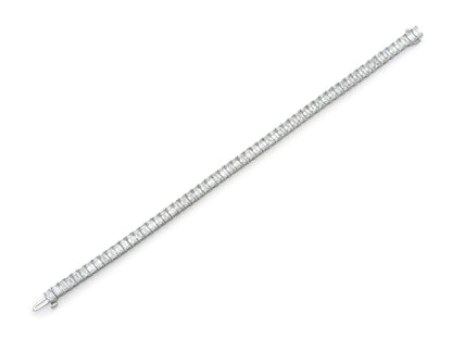 11.78 Carat Emerald Cut Diamond Tennis Bracelet