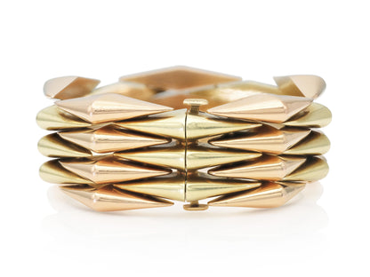 Vintage 1940s Retro Two-Toned Gold Link Bracelet