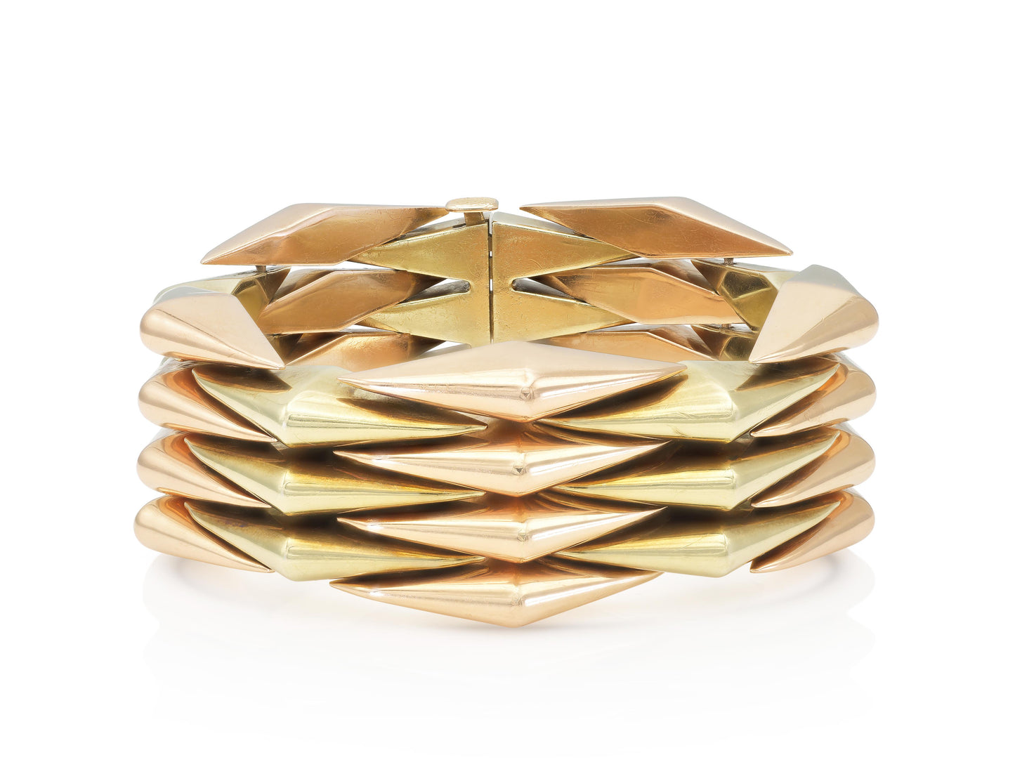 Vintage 1940s Retro Two-Toned Gold Link Bracelet