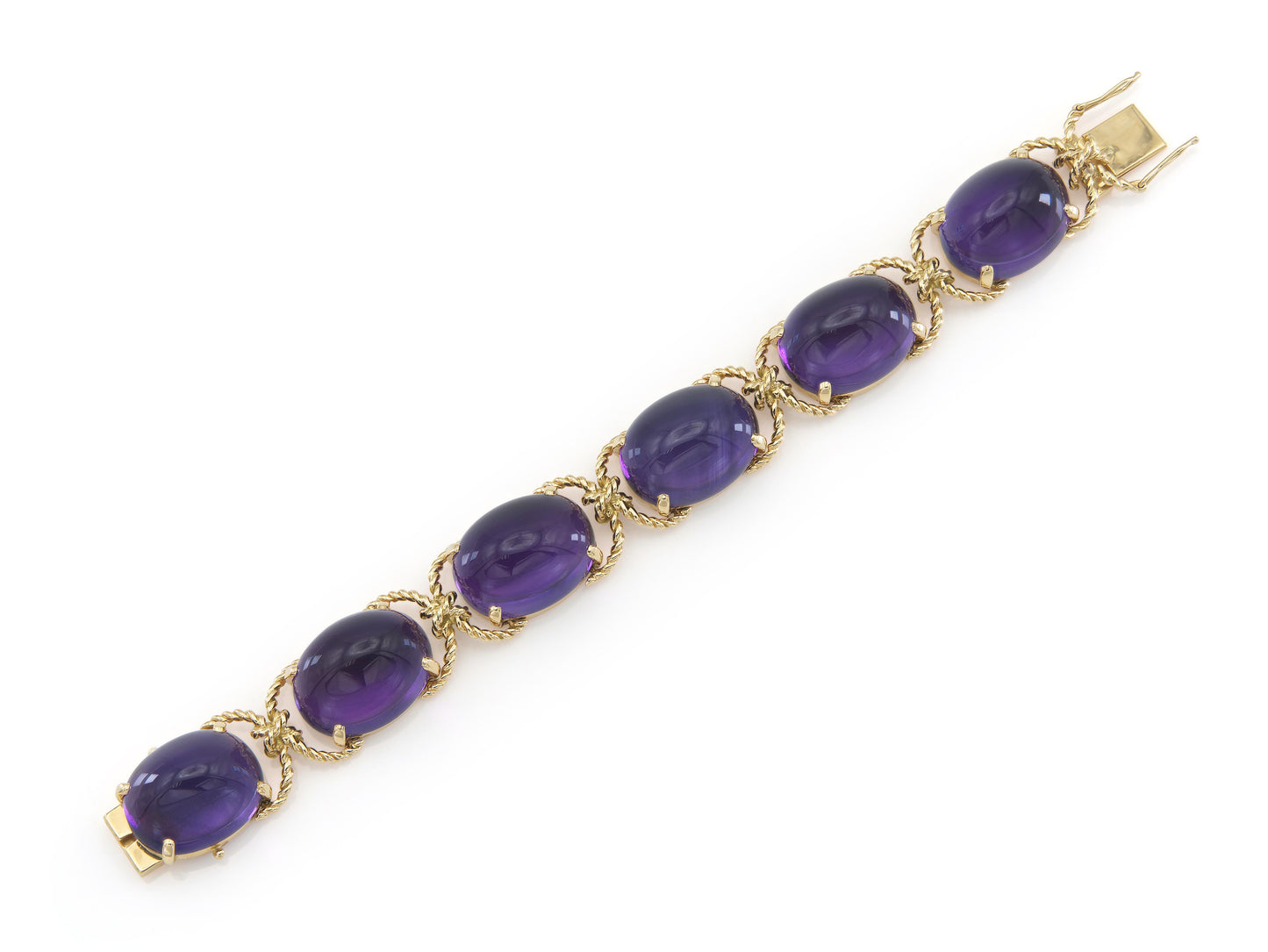 Verdura Amethyst Pebble Bracelet