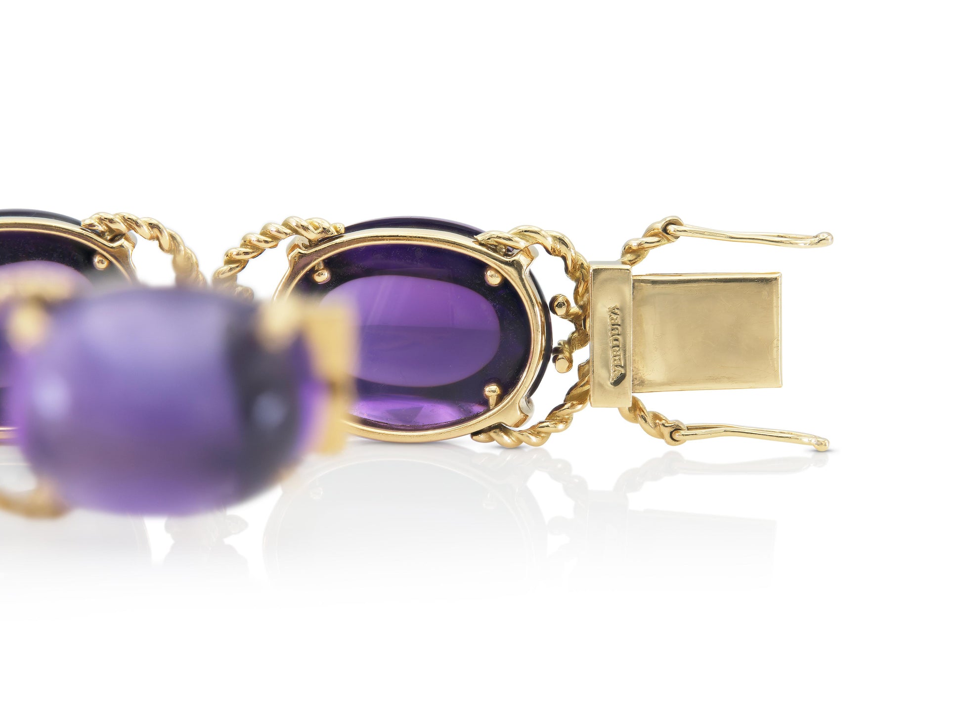Verdura Amethyst Pebble Bracelet