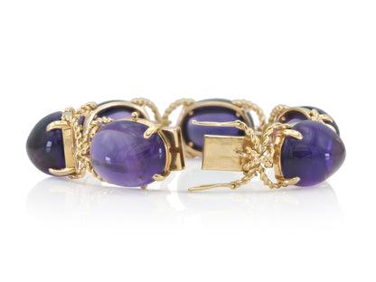 Verdura Amethyst Pebble Bracelet