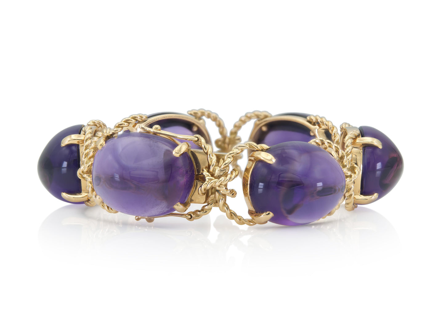 Verdura Amethyst Pebble Bracelet