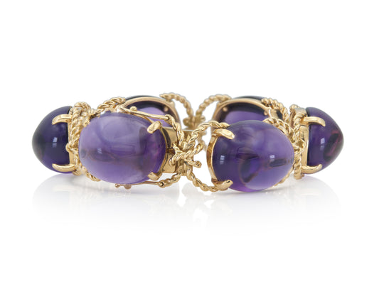 Verdura Amethyst Pebble Bracelet