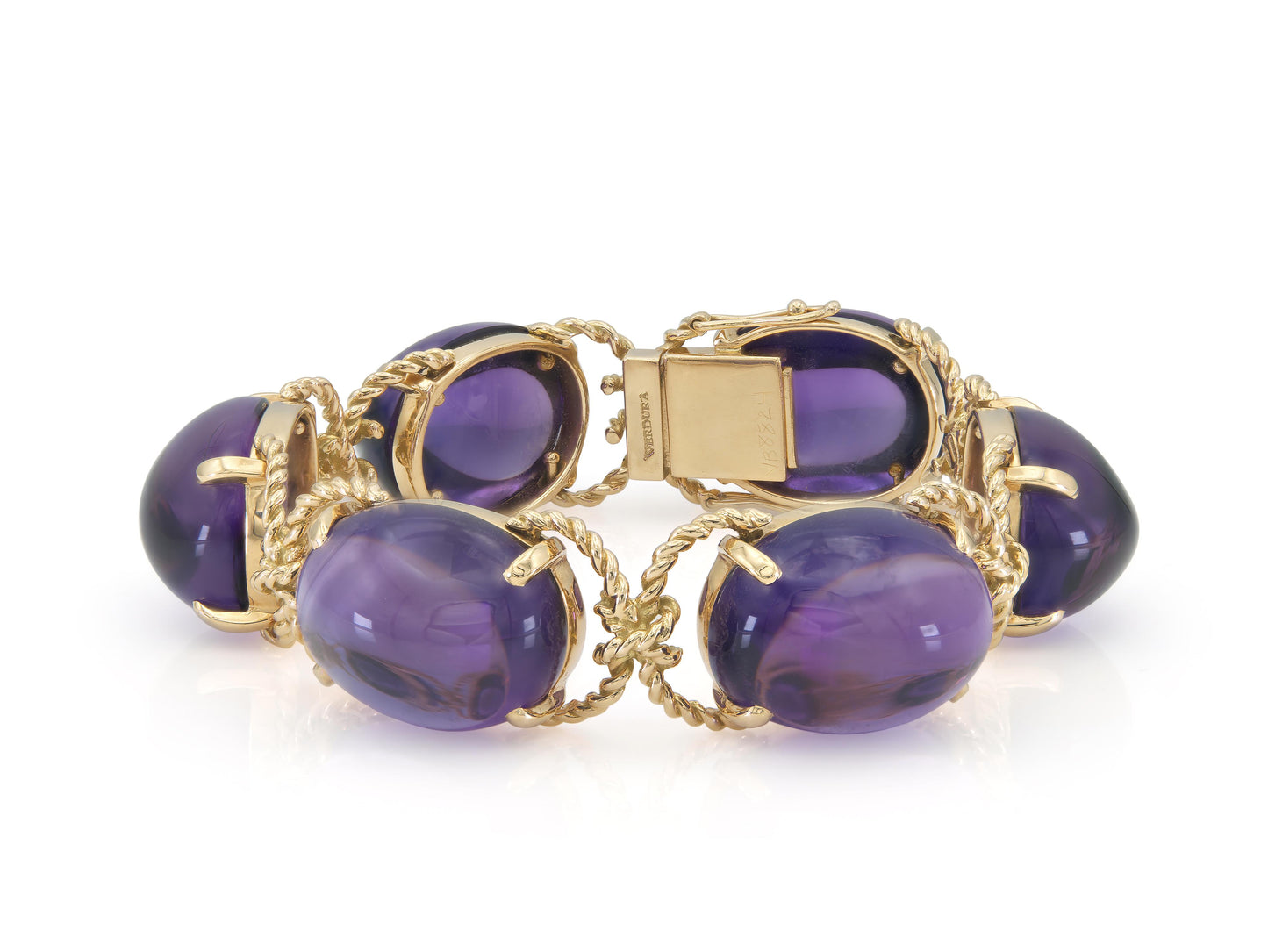 Verdura Amethyst Pebble Bracelet