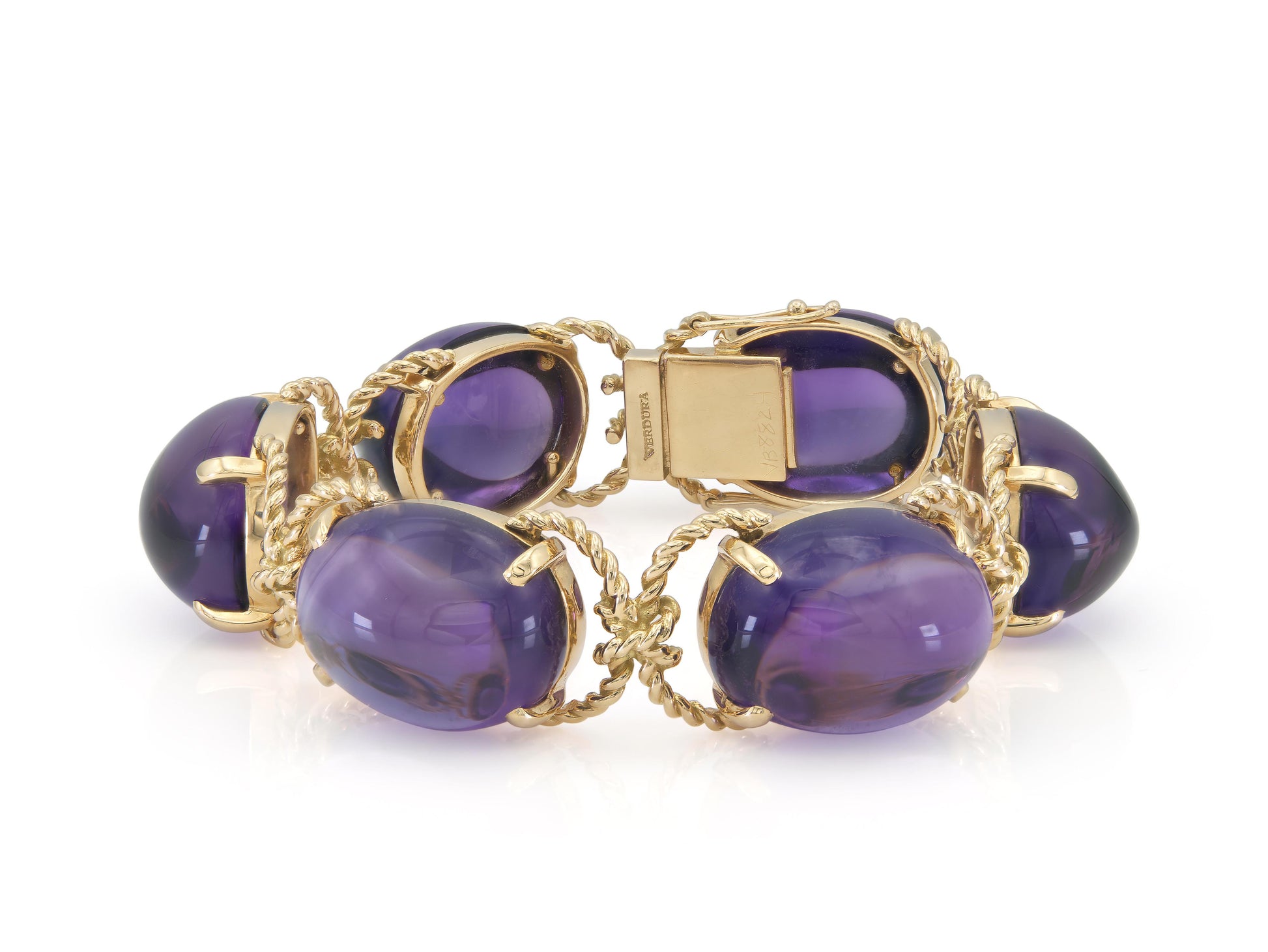 Verdura Amethyst Pebble Bracelet