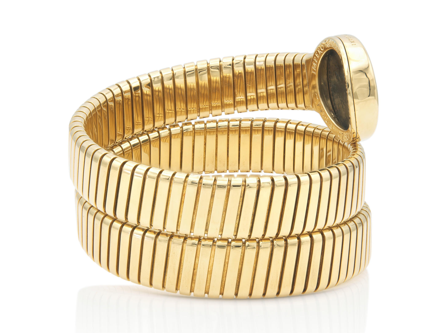 Vintage 1960s Bvlgari Tubogas Moneta Roman Coin Wrap Bracelet