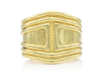 Vintage 1970s David Webb Gold Wide Cuff Bracelet
