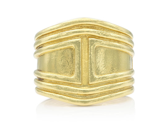 Vintage 1970s David Webb Gold Wide Cuff Bracelet