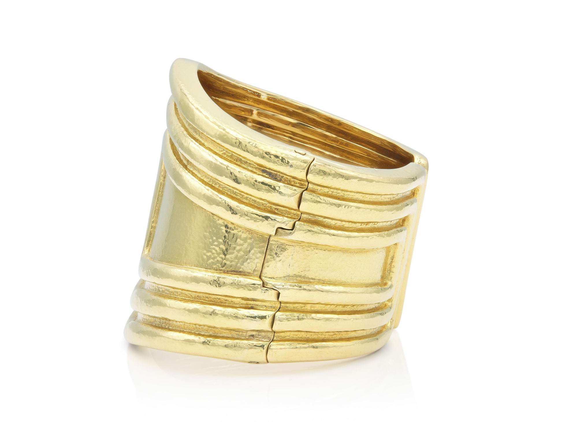 Vintage 1970s David Webb Gold Wide Cuff Bracelet