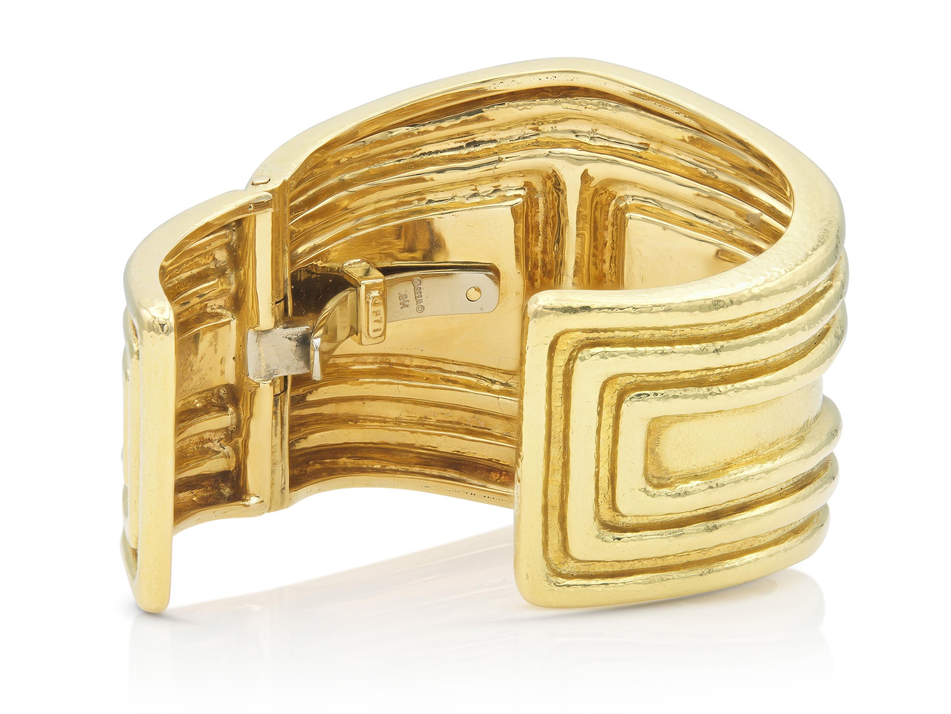 Vintage 1970s David Webb Gold Wide Cuff Bracelet