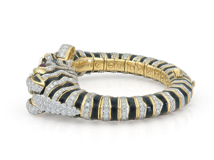 David Webb Diamond Zebra Bracelet